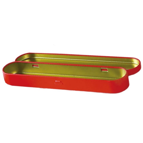 Case Enkelt case i metall Minigångjärn Plåtlåda Sminkborstar Organizers Red