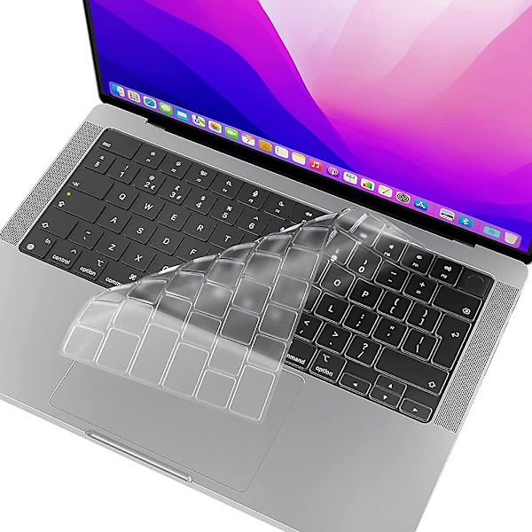 Ultra Tynd Tpu Tastaturbeskyttelse til Macbook Pro 14 & 16 M1 Pro & M1 Max Chip