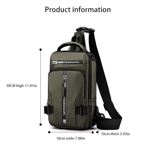 Ny Slung Crossbody Ryggsäck Axelväska För Män Kvinnor, Lätt En Rem Ryggsäck black