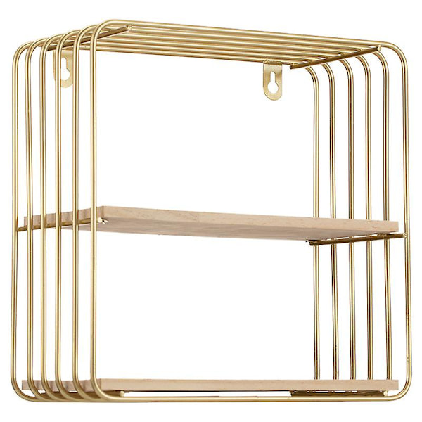 Flytande hyllor Väggmonterade hängande hyllor för väggdekor, förvaring | Metallfäste och träväggshylla för vardagsrum, sovrum, badrum, kök Style 3