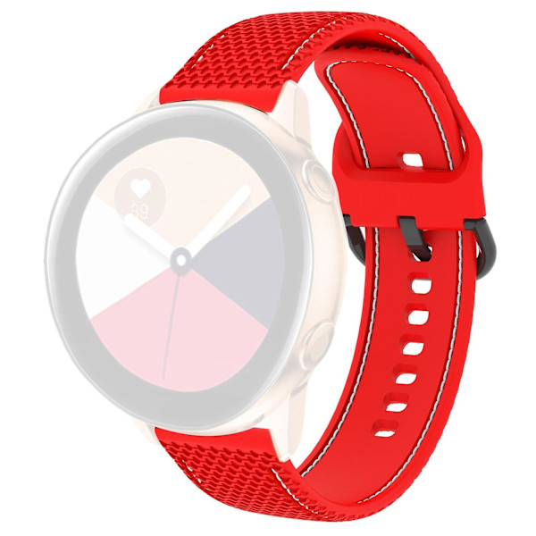 Sömnadslinje Silikonersättning handledsrem för Samsung Galaxy Watch 5 40mm/44mm /Watch 5 Pro 45mm Red