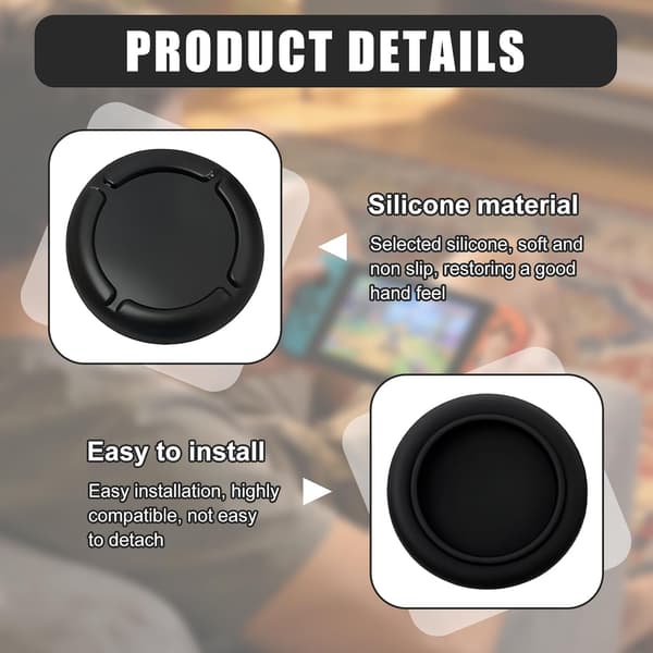 Set med 10 halkfria silikonjoystickkapslar för Switch-joystickkapslar, kompatibla med Switch- och Lite- och OLED-kontroller, hållbart skydd för