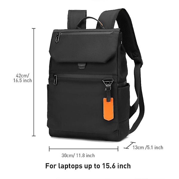 Laptop-ryggsäck, moderiktig laptopväska för män, damer, studenter, skolväska för Macbook Pro Air Hp Dell grey