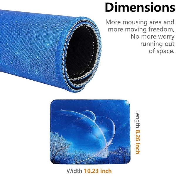 Gaming Musmatta/underlägg för dator bärbar dator 10,23\"x8,26\"x0,08\" Tangentbordsunderlägg Skrivbordsunderlägg Starry Sky Rectangle