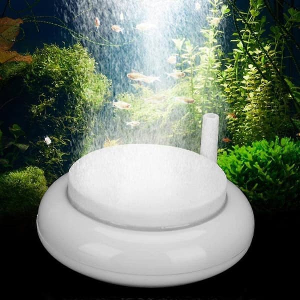 Akvarium Nano Sten Hållbar Luftsten Bubbelskiva Rund Diffusor
