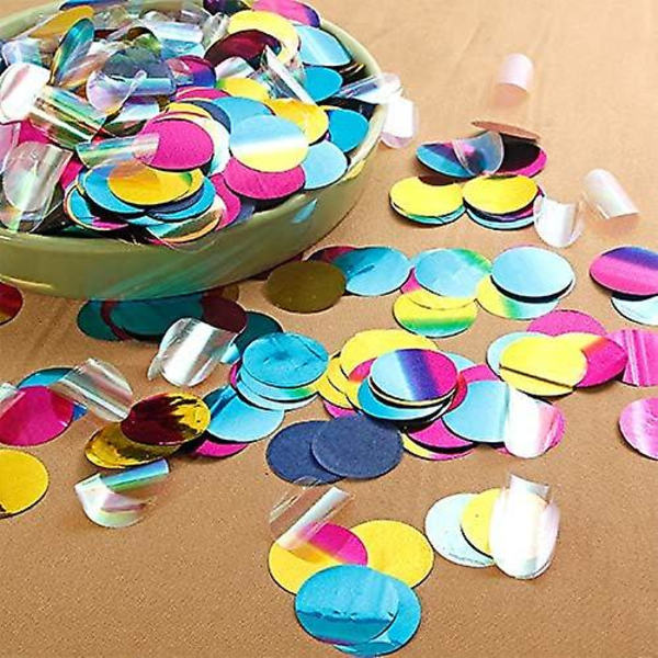 5000 kpl Monivärinen Glitter Konfetti Paljetit Häihin Syntymäpäiväjuhliin Joulupöydän Koristeluun DIY Askarteluun, 1,5 cm, Pyöreä