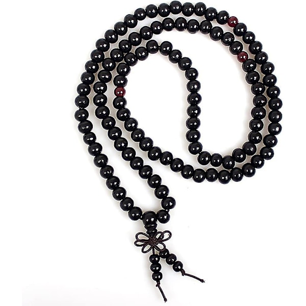 3 st Heilwiy Män Kvinnor Buddhistiska 108 Bön Mala Pärlor Sandelträ Armband Naturligt 8mm Trä Pärlor Present