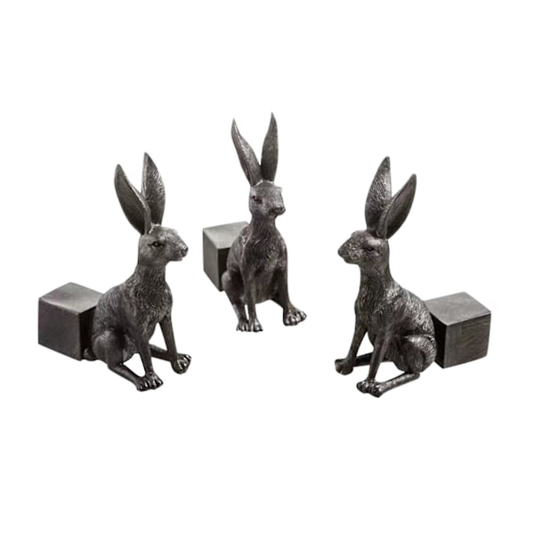 Kreativitet Animerade Poly Resin Grodformade Krukfötter/Planter Risers Set Om 3 rabbit