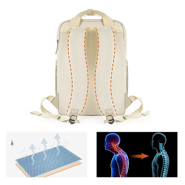 SLR-kameraväska 15,6-tums bärbar datorryggsäck med tote-fodral Beige