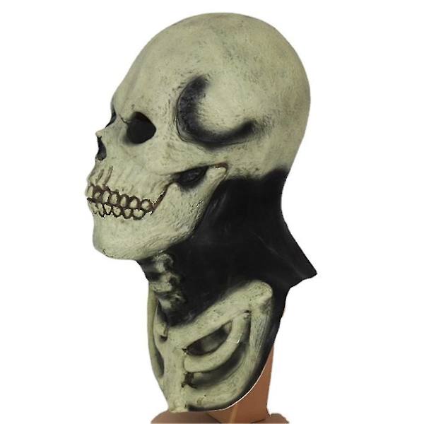 Dödskallehuvud Mask Latex Huvudskydd Scarlet Skull Warrior Ghost Skull Haunted House Secret Room Scen Props red