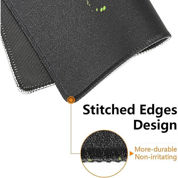 Spelmusmatta/underlägg för datorbärbar dator 10,23\"x8,26\"x0,08\" tangentbordsunderlägg skrivbordsunderlägg Black Green Rectangle