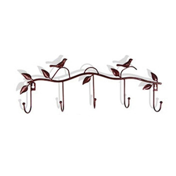 Fåglar Vägghängare och hatthylla i metall Multifunktionsmonterade krokhängare för dekoration i sovrummet i vardagsrummet