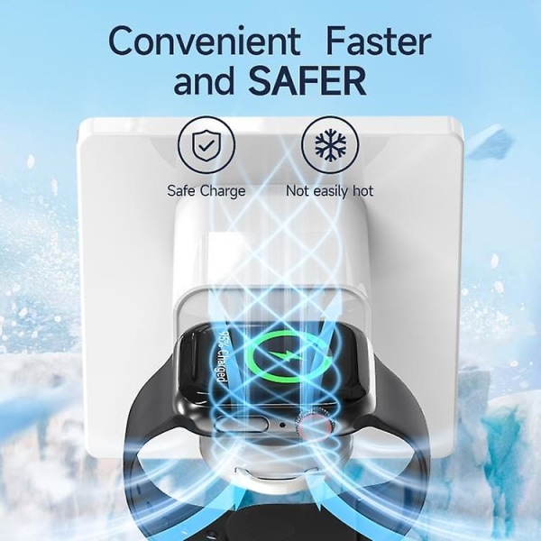 Trådløs magnetisk oplader til Apple Watch Series Hurtig oplader USB Bærbar Mini Watch-oplader