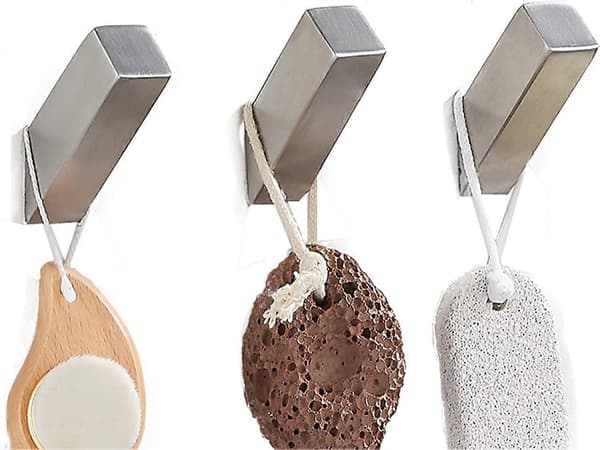 3 Pakk Veggkrok, for Badekåper, Håndklestativ, Sølv