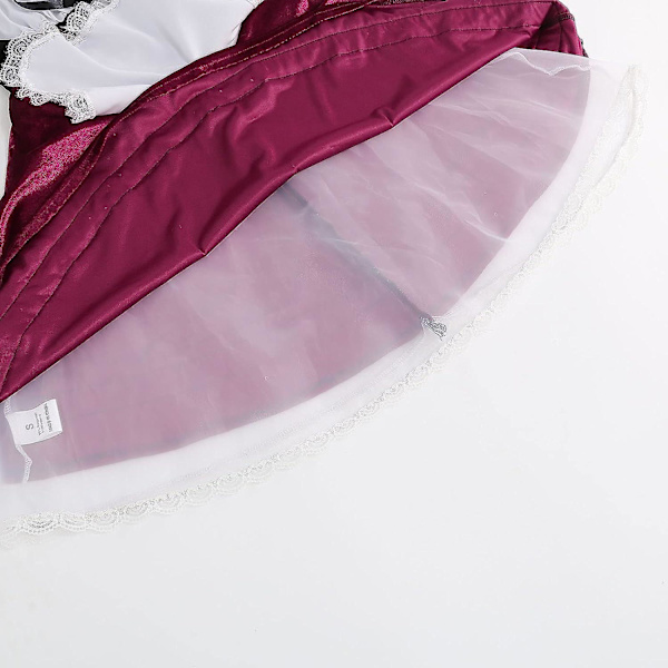 Naisten Oktoberfest-asu, Halloween saksalainen baijerilainen samettinen Dirndl-mekko Wine X Large
