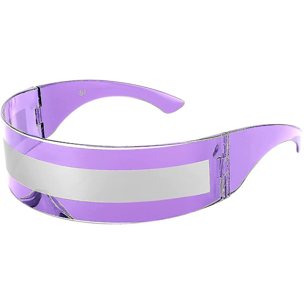 80'er Futuristic Visor Cyber Solbriller Mænd Kvinder Futuristic Punk Style Cosplay style5