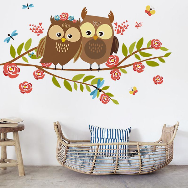 A Piece Of Jungle Animals Väggdekor/väggdekor The Owl Sovrum Barn Baby Vardagsrum Väggdekor