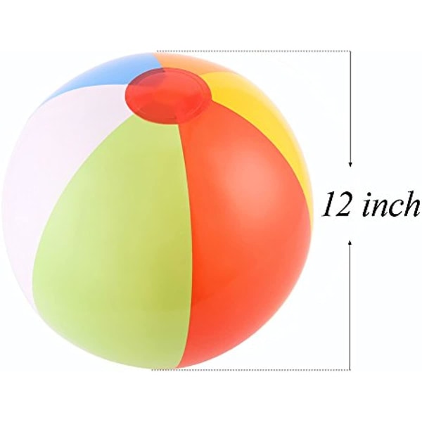 12-pack 12-tums panel strandboll uppblåsbara poolpartyleksaker