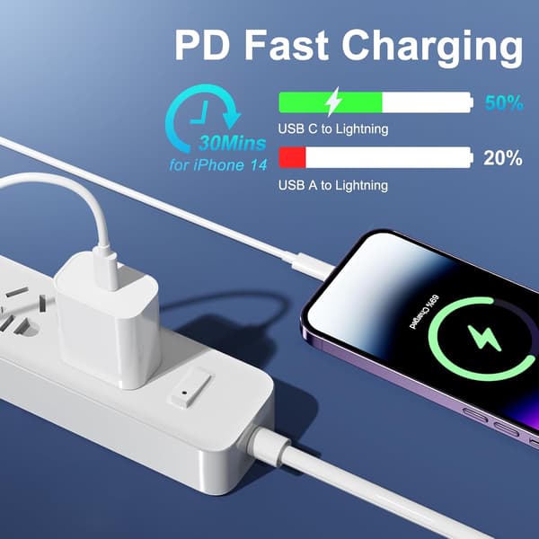 USB C till Lightning-kabel 3-pack 1M iPhone Snabbladdningskabel PD Snabbladdning Lightning till USB C-kabel Kompatibel med 14/14Pro Max/14Pro