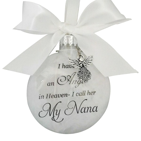 Angel In Heaven Julhängsmycke Memorial Ornament Feather Ball Tree Decor A19