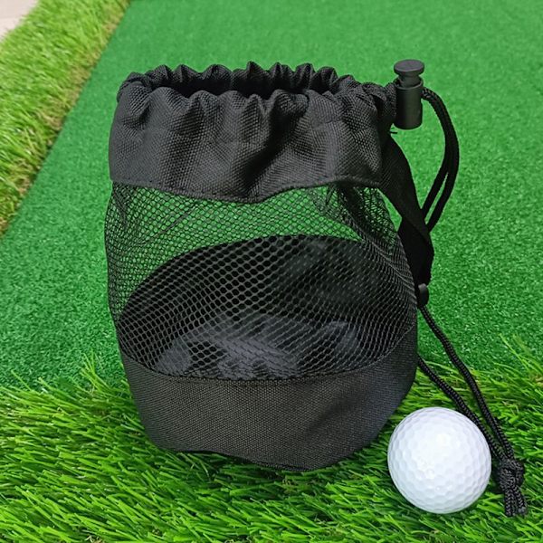 16x14cm golfbold special netpose opbevaringspose nylon netpose enkeltsidet trækreb netstofpose