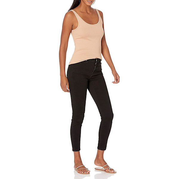 Slim-fit tanktopp med tynne stropper for kvinner, 2-pakning Style 4 M
