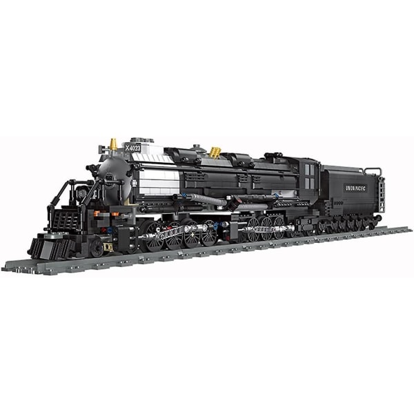 Set, Moc tåglokomotivmodell med tågspårsscen, 1608 st gör-det-självsammansättning byggklossar set Kompatibel Wit