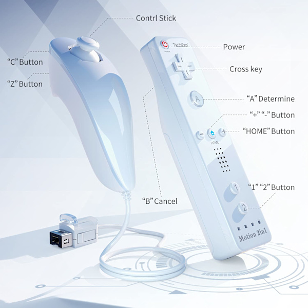 Wii-kontroll Laddare Wii Basstation, Vit 2