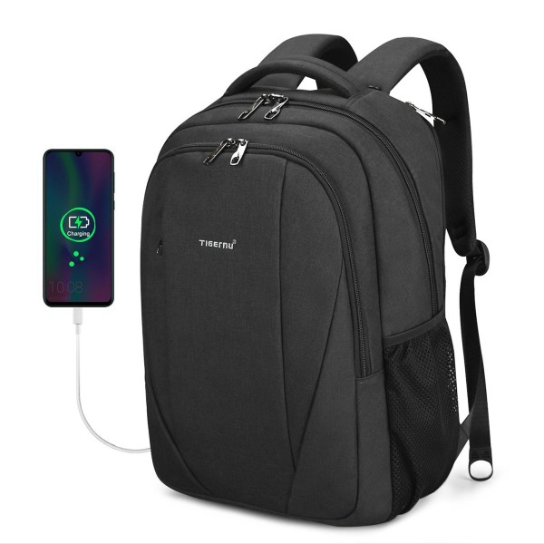 Ny Ankomst Laptop Rygsæk Pendler Rygsæk Til Mænd, Arbejdsrygsæk Med Rum, Holdbar Laptop Rejserygsæk Tyverisikret Business Laptop Skoletaske Black