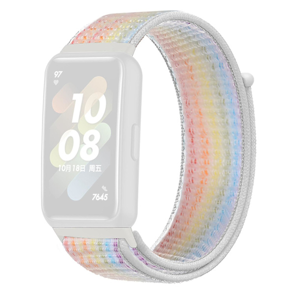Nyloninen kellon ranneke Huawei Band 7:lle, säädettävä lenkkikiinnitys, vaihdettava urheiluranneke Multi Color