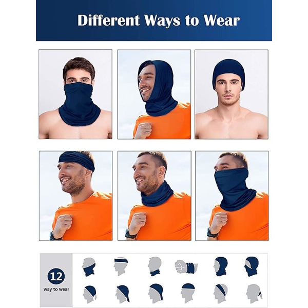 4-delad ansiktsmask Bandana Andningsbar Nackvärmare Elastisk Ansiktsmask Scarf Uv Prote Acsergery Present