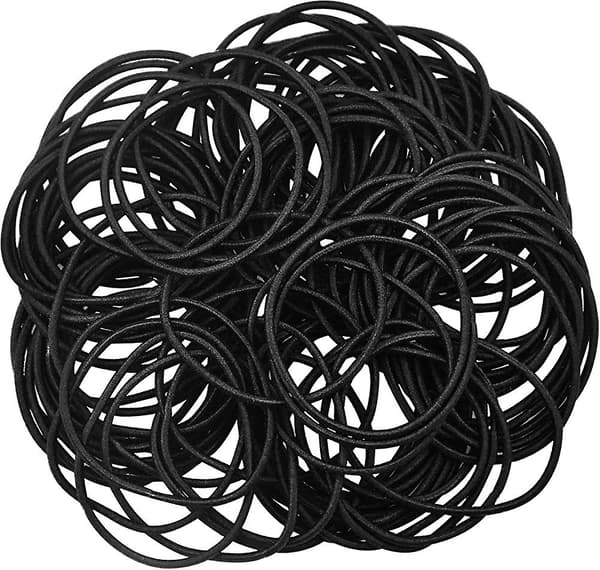 Hårspännen, 100 st Acsergery Present Svarta Hårband, Elastiska Hårband, Tunna