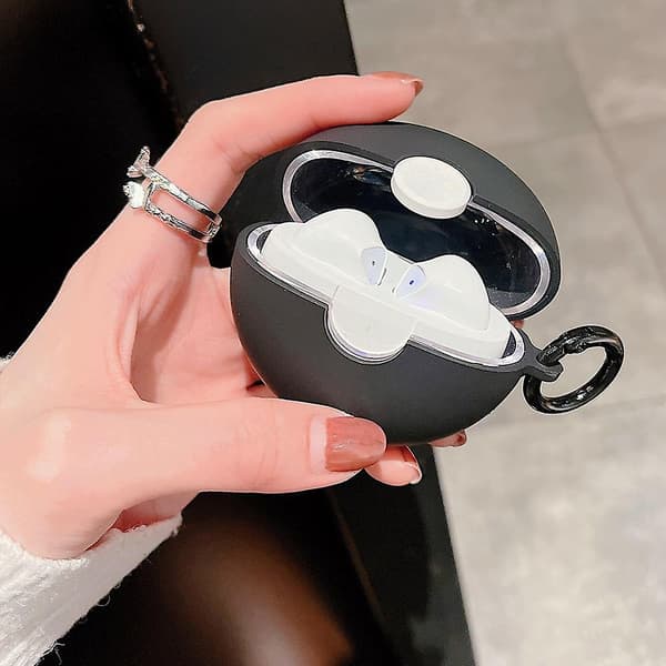 For Lenovo LP80 Øretelefon Ladeboks Trådløst Bluetooth Headset TPU Beskyttelsesdeksel Black