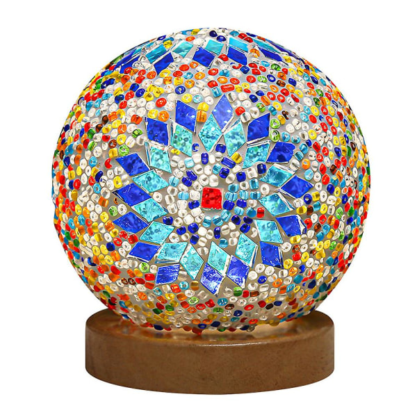 Fyrfärgad romantisk och gratis dekorativ glaslampa i bohemisk stil blue