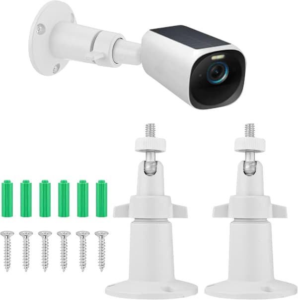 2 st Säkerhetskameramontering, Kameramontering Justerbar Kameraväggfäste Hållare Inomhus/Utomhus Kompatibel med Arlo Eufy Solocam