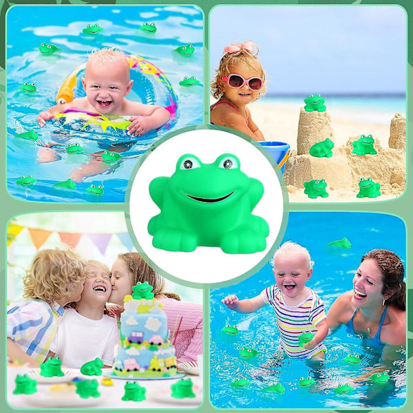 Gummi Frøer Piver og Flydende Grøn Frø, Gummi Badelegetøj, Baby Shower Svømme Badekar Legetøj til Brusebad, Drenge og Piger Badelegetøj 10pcs