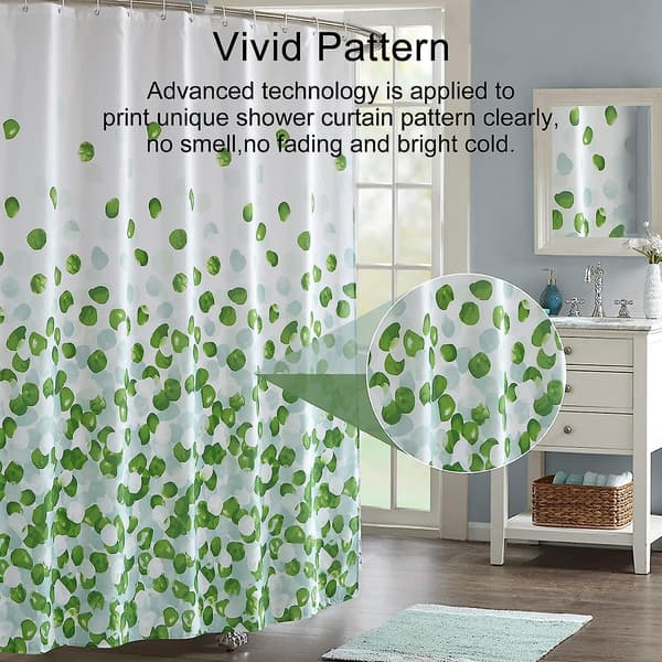 Dusjforheng Muggsikkert Resistent Baderomsforheng Vaskbart Vanntett 180x180cm Green