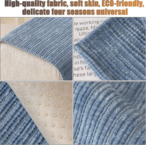2023 Nye Sofabetræk Chenille Sofabetræk Til 3 Personers Sofa, Skridsikkert L-formet Sofabetræk, Møbelbeskytter Sofabetræk Til Hynder Blue Sofa cushion 90x90cm