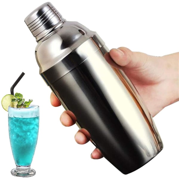 550 ml Cocktail Shaker Drink Shaker Martini Shaker med inbyggd sil Professionellt rostfritt stål barverktyg