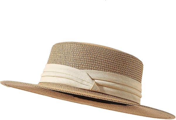 Solhatte til Kvinder Bredskygget Stråhat Foldbar Pakbar Strandhat Khaki