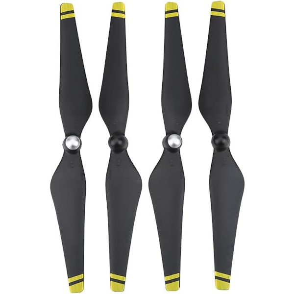 4 stk. propellerblade, kulfiberforstærkede propellerblade kompatible med DJI Phantom 3 drone quadcopter tilbehør (gul kant)