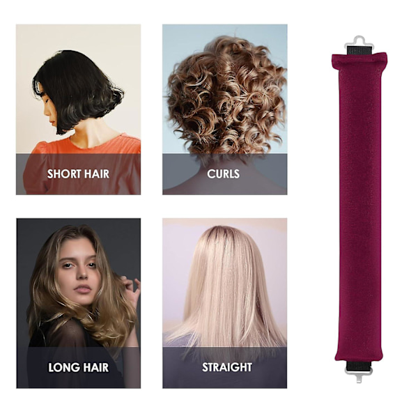 SBSGV 3-pack Värmefria Lockar Hårcurlers, Flexibla Satin Värmefria Långa Hårrullear, Mjuka DIY Våghårrullear Stylingverktyg för Långt Medellångt Hårlås Red