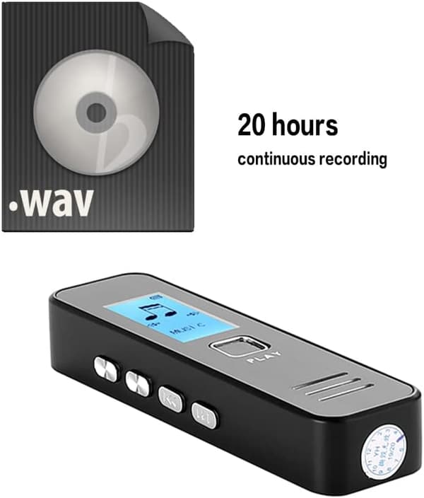 Digital Röstinspelare Audio Diktafon MP3-spelare USB Flash-disk för Möten
