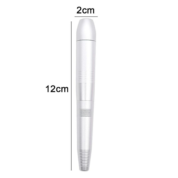 Elektrisk nagelborrmaskin-set, bärbar elektrisk nagelfilset för akrylgelnaglar, manikyrpedikyrverktyg med nagelborrbitar slipband Dus silver suit