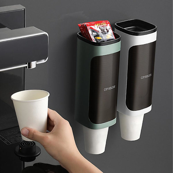 Dragkedja kopp dispenser - Monterbar hållare för koppar, vatten dispenser, kylare eller vägg Style 1