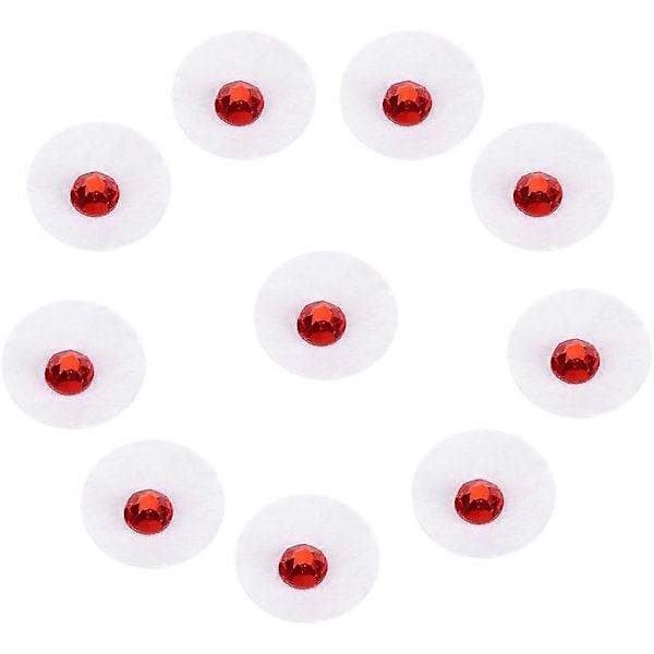 10 st/ask Tandkristallset Kristallsten Kristallstenar Dekoration Klar Tandnagel red