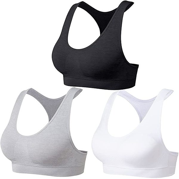 Sport-BH för kvinnor, multipack, tränings-BH med vaddering, yogabhar