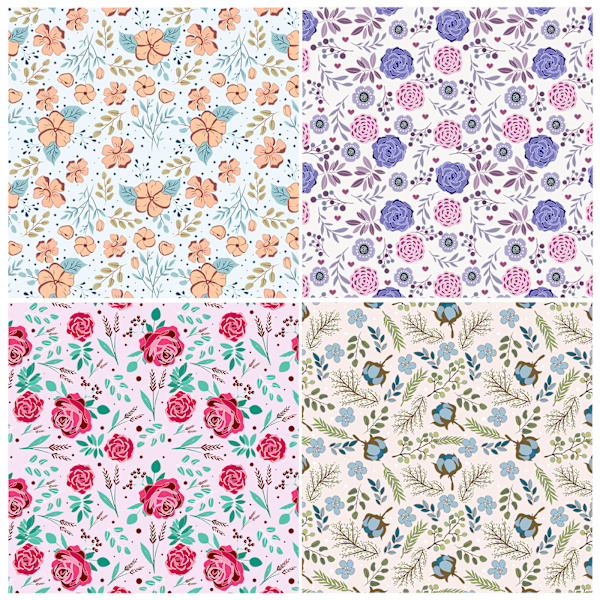Cardstock-papper 6\"x6\", 48 ark Scrapbook-papper Block Enkelsidigt Blomster Växt Mönster Papper Pack, 12 Designer