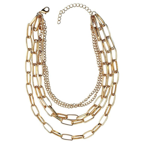 Over-the-top Multi-layer Sweater Chain Halsband Golden