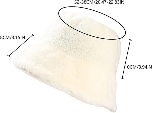 Vinter Faux Fur Bucket Hat Blød Varm Efterår Vinter Ren Farve Moderigtig Fluffy
